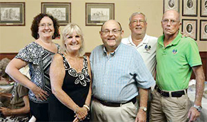 Pictured left to right are: Sue Fink, President Division 8 LAOH, Lawrence; Anne Marie Nyhan-Doherty, President, Mass LAOH State Board; Bill Sullivan; AOH National Director and President Division 8 AOH, Lawrence; Jack Lahey, Vice President Mass AOH State Board and Paul Hogan, President, Mass AOH State Board.
